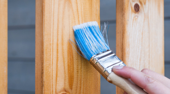 Deck Stain and Fence