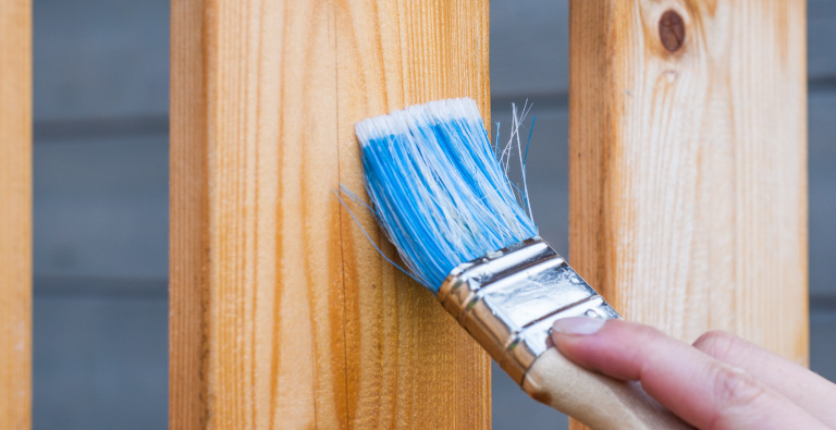Deck Stain and Fence